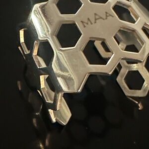 Hexagonal Pattern Bracelet with MAA Initials